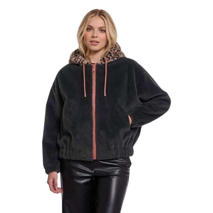 Rino & Pelle Ori Faux fur Jacket with Hood Urban Teal