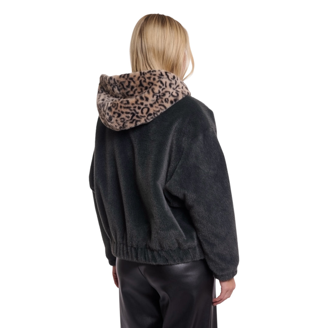 Rino & Pelle Ori Faux fur Jacket with Hood Urban Teal
