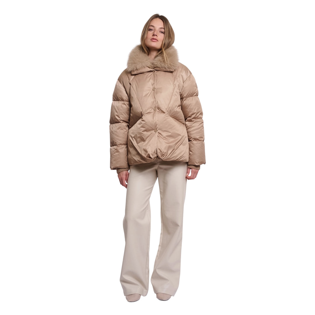 Rino & Pelle Sigi Double Layer Padded Coat Light Toast