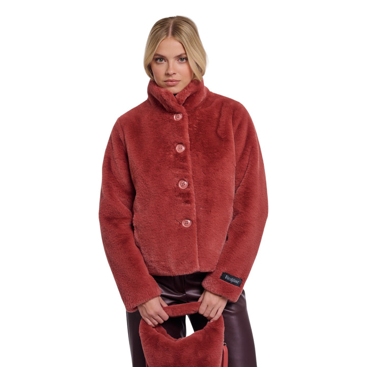 Rino & Pelle Vie Faux Fur Jacket Antique Rouge