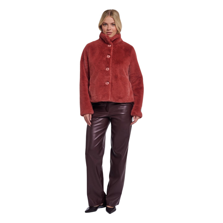 Rino & Pelle Vie Faux Fur Jacket Antique Rouge