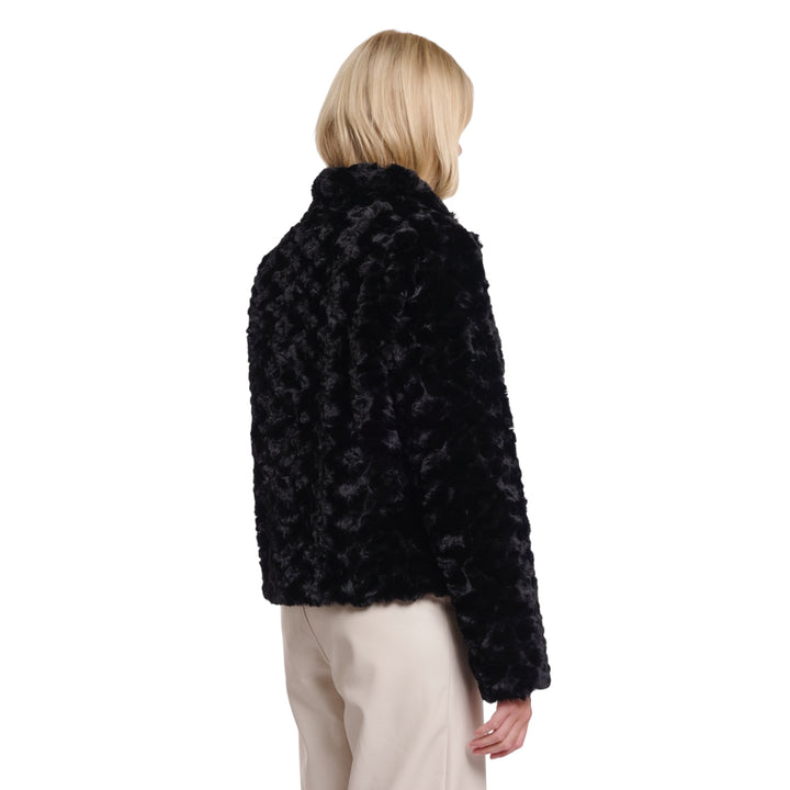 Rino & Pelle Vie Short Faux Fur Jacket Black