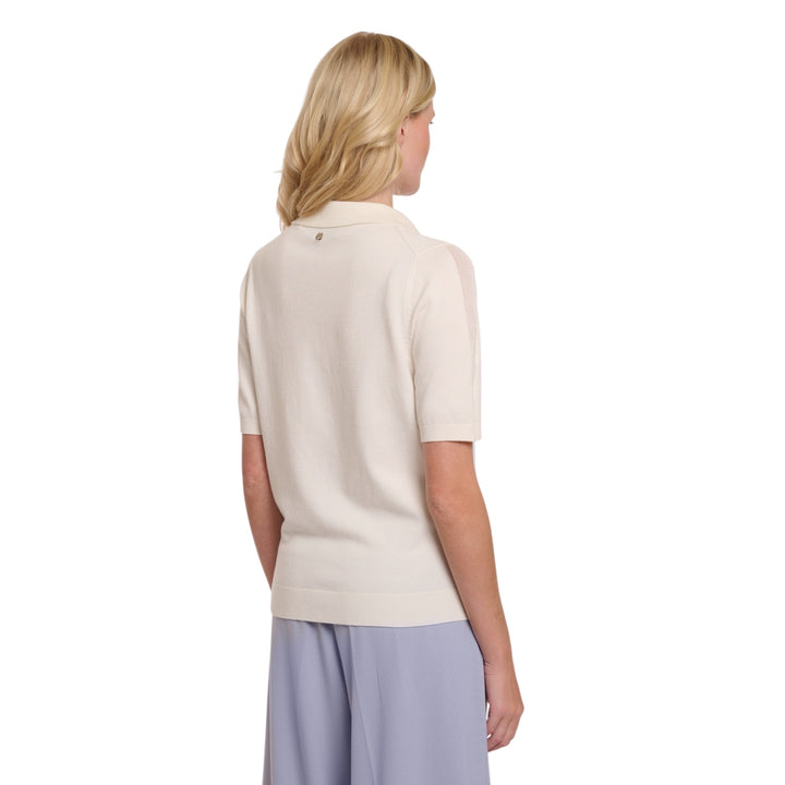 Rino & Pelle Zeynep Knitted Polo Top Snow White
