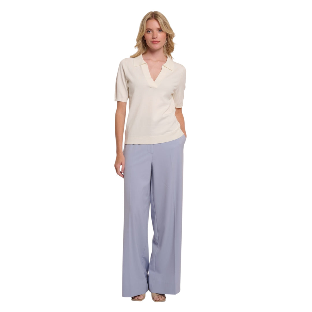 Rino & Pelle Zeynep Knitted Polo Top Snow White