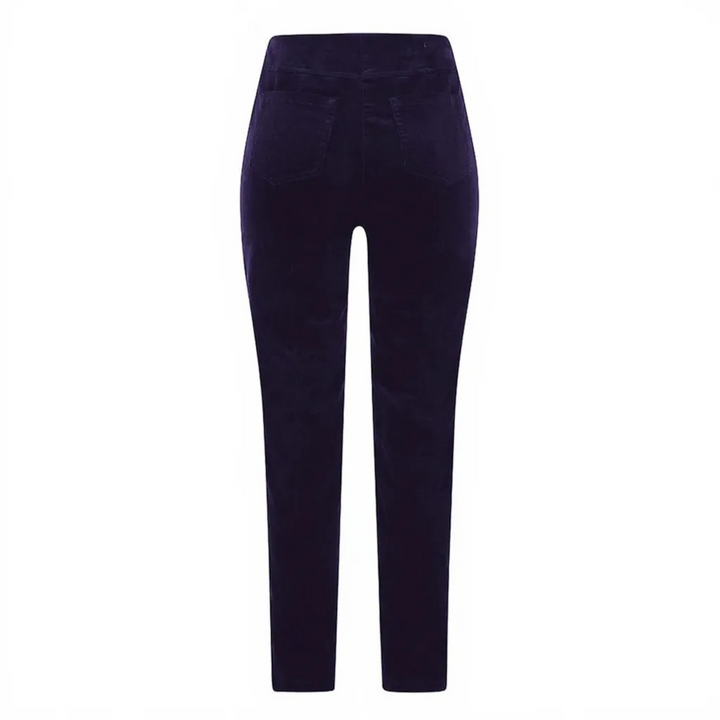 Navy Blue Cord Pants on white background