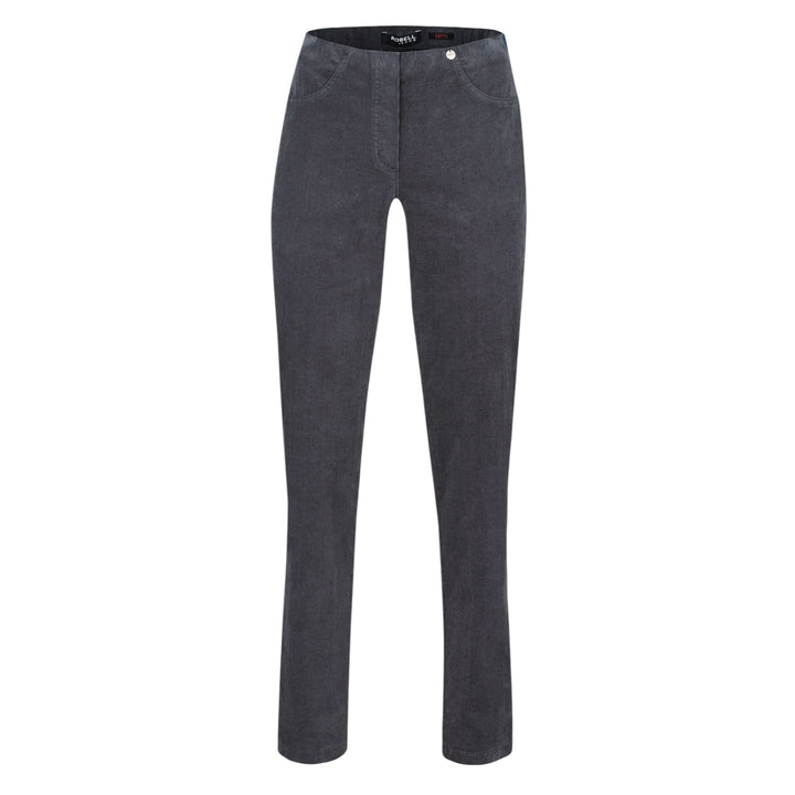 Robell Bella 78cm Cord Trousers Charcoal