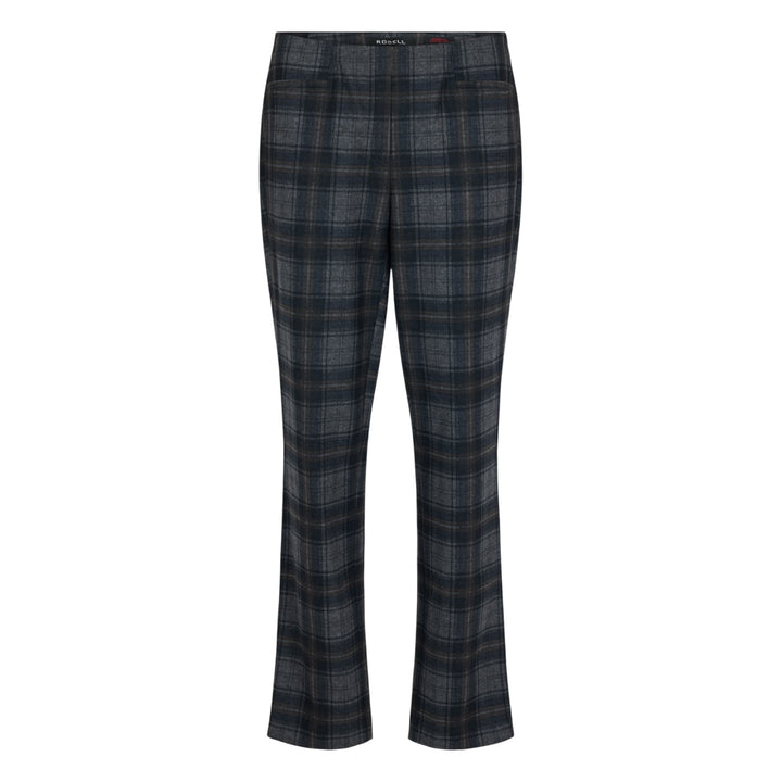Robell Jacklyn 78cm Trousers Navy Check