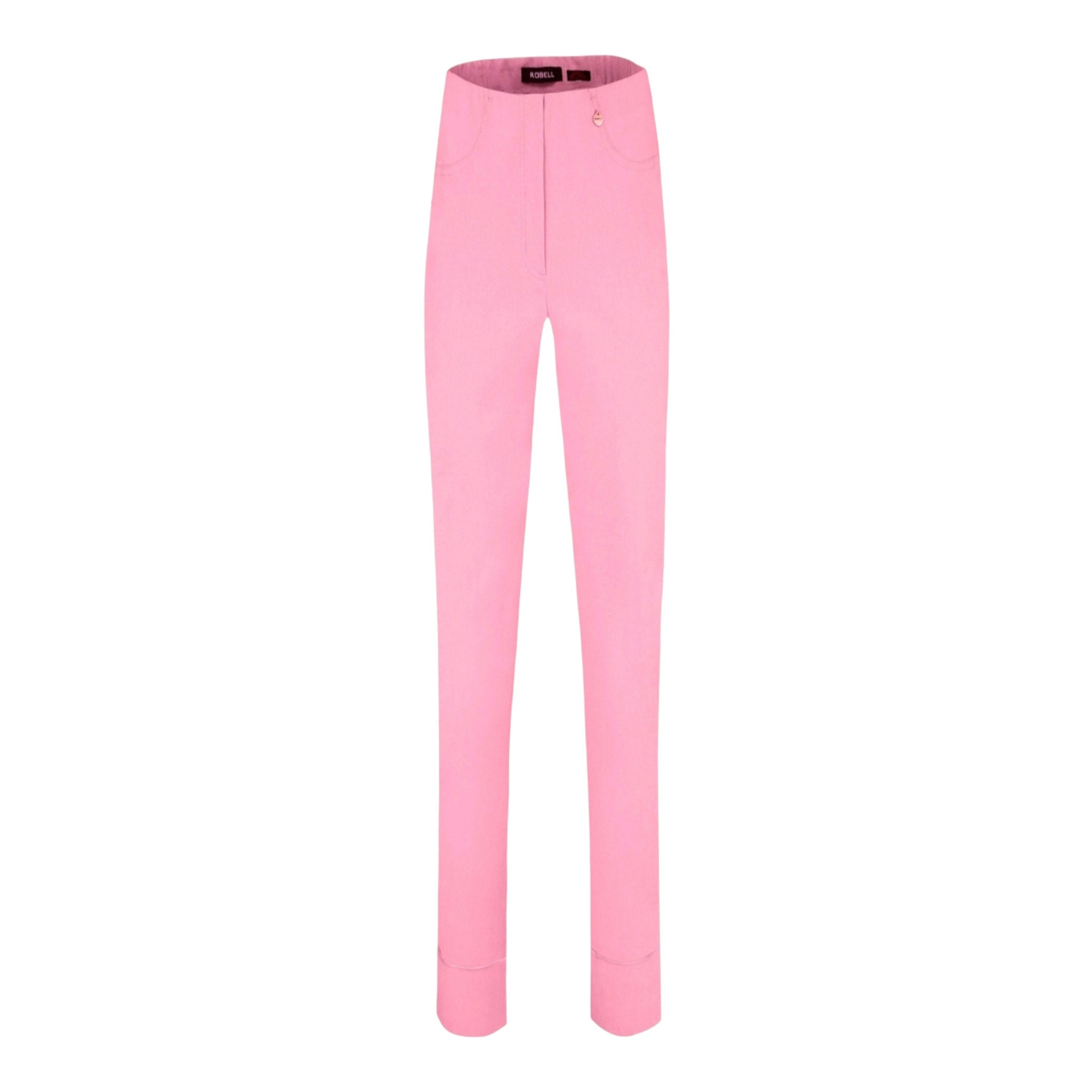 Robell-Rose-09-Trousers-with-Cuff-Pink-Product-Front-View