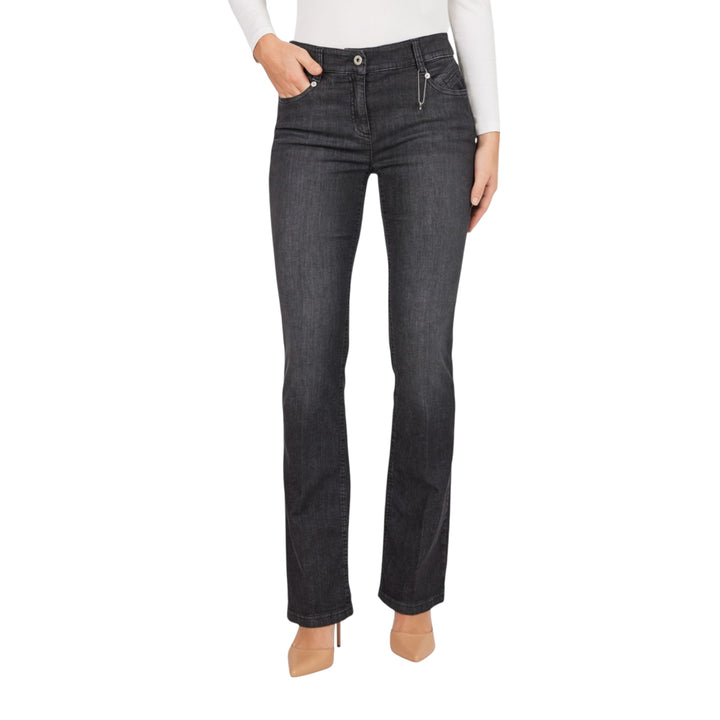 Robell Joella Bootleg Jeans Washed Black