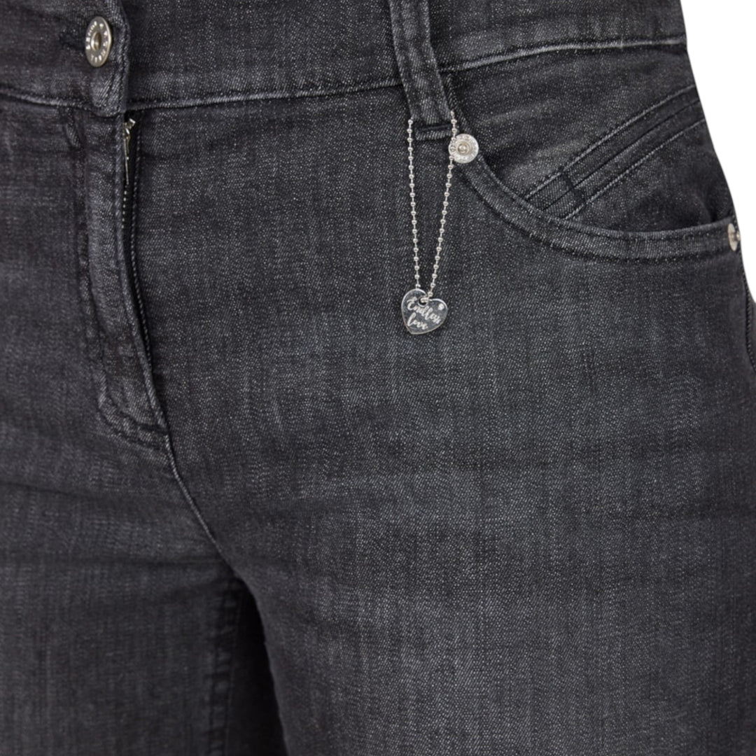 Robell Joella Bootleg Jeans Washed Black