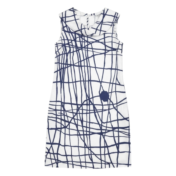 See Saw Linen Cowl Neck Dress Denim