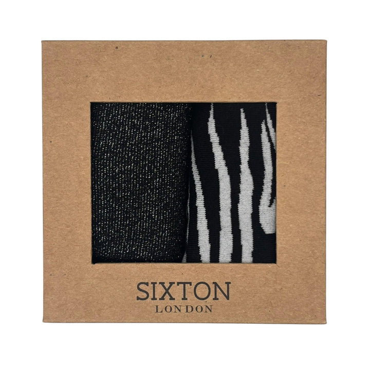 Sixton London Black Tokyo & Black Savannah Sock Box Duo