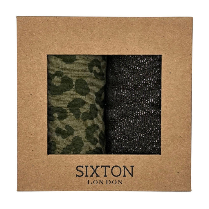 Sixton London Ivy Leopard & Ivy Tokyo Sock Box Duo
