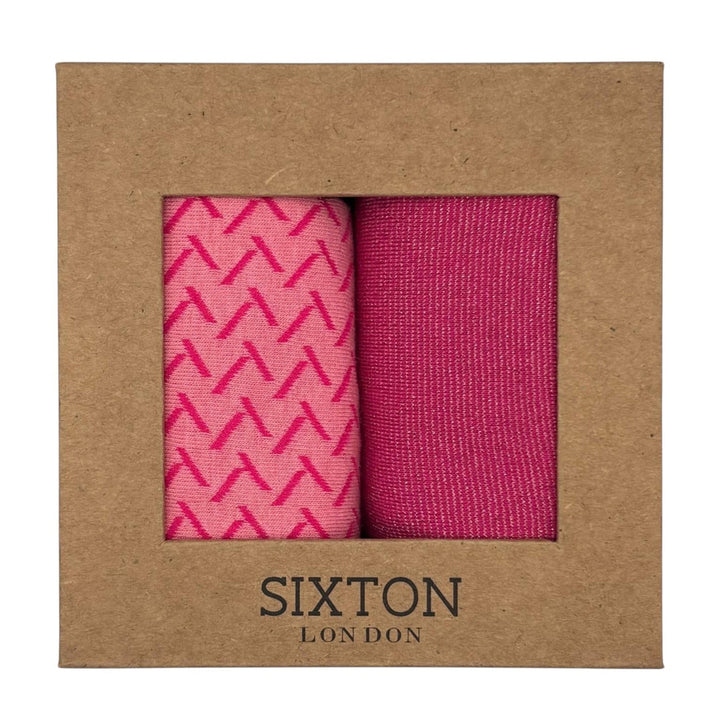 Sixton London Pink Kyoto & Pink Tokyo Sock Box Duo