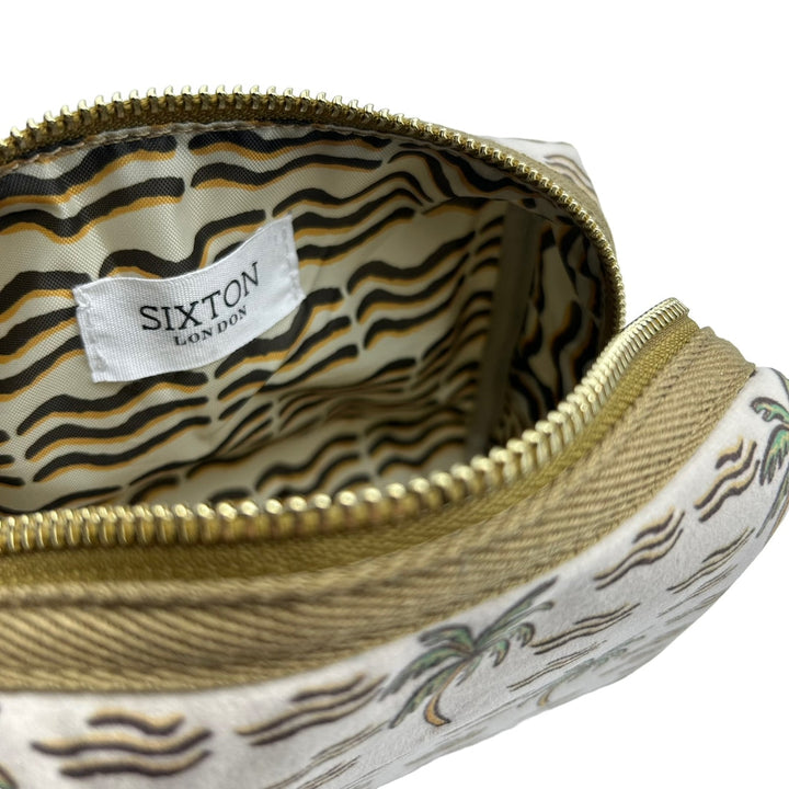 Sixton London Small Sand Palm Make-Up Bag