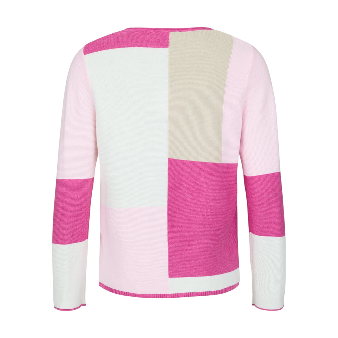 Sunday Colourblock Sweater Pink