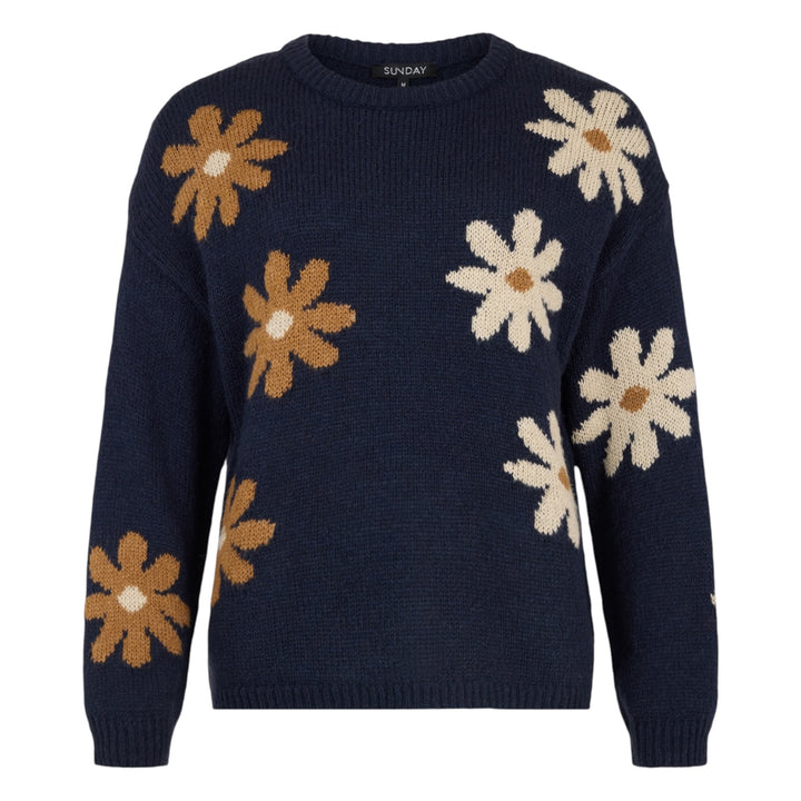 Sunday Flower Pullover Maritime Blue Combo