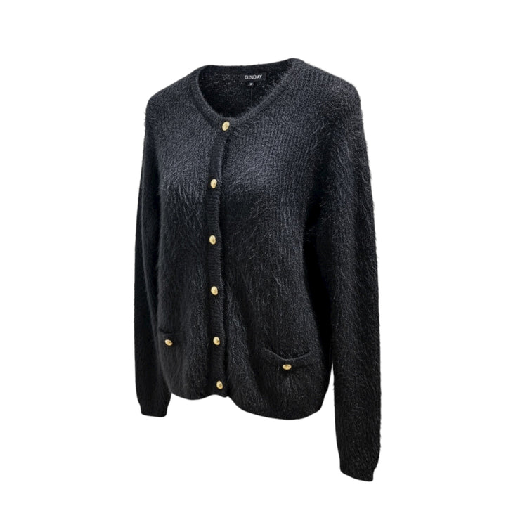 Sunday Fuzzy Cardigan Black