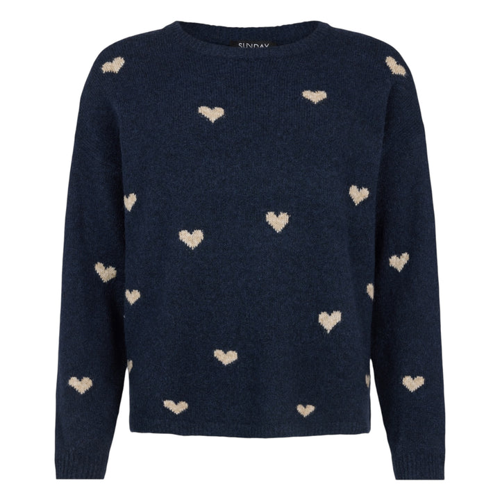Sunday Hearts Pullover Maritime Blue Combo