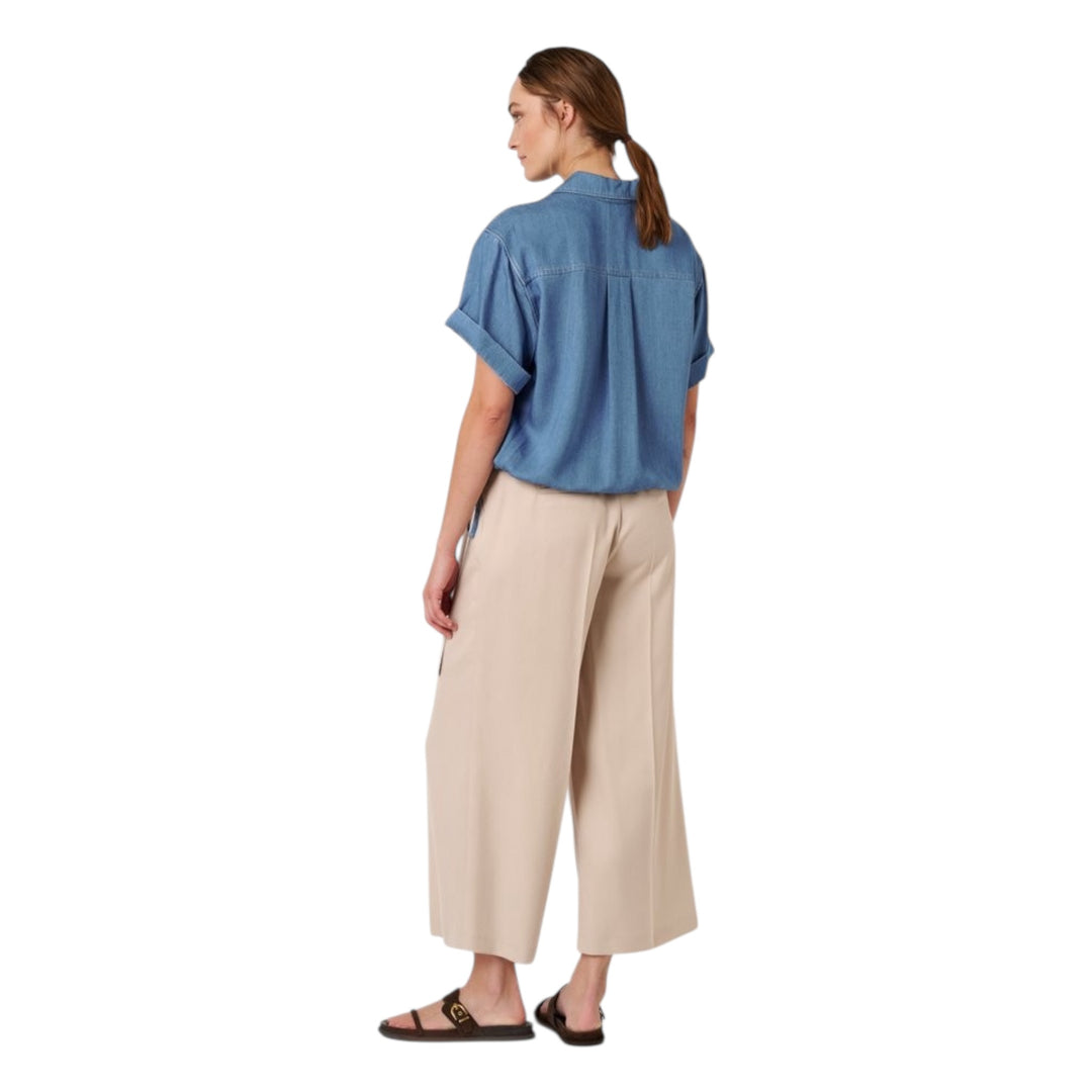 TONI Clay Boxy Blouse Sky Blue