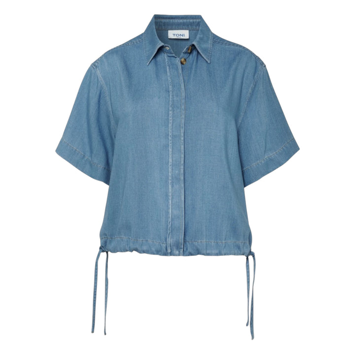 TONI Clay Boxy Blouse Sky Blue