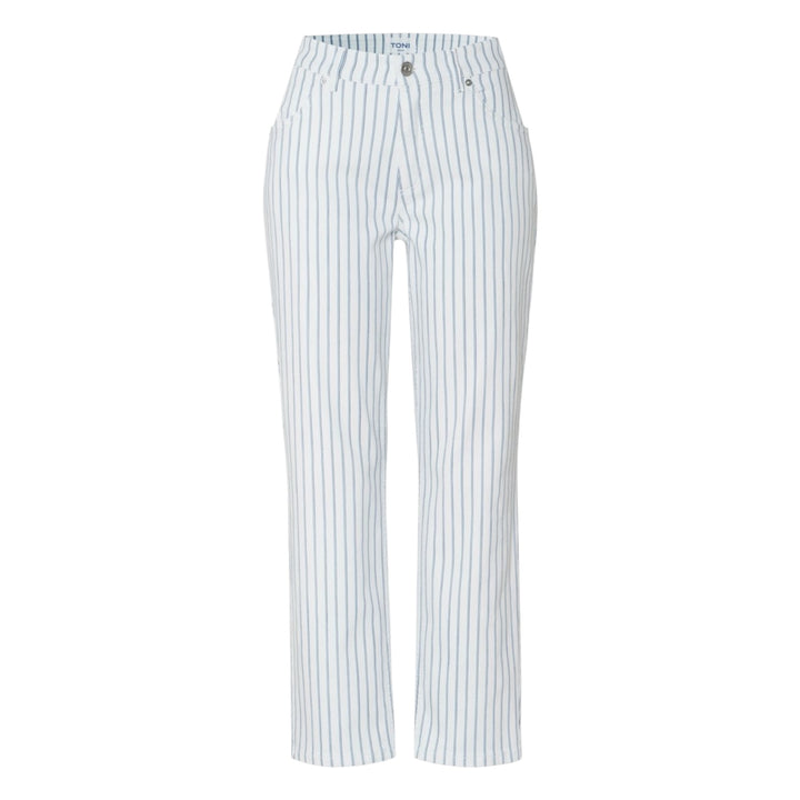 TONI Liv 7/8th Striped Jeans White