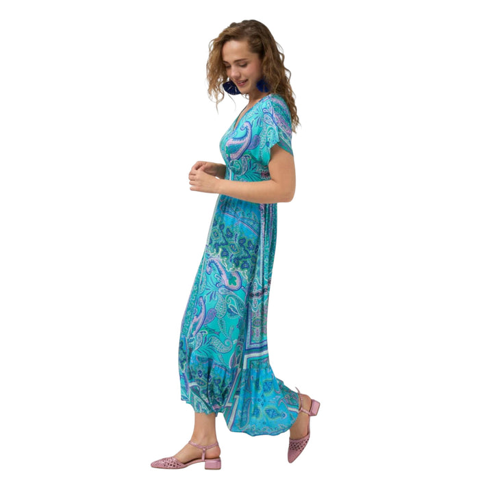 Tinta Style Salines Maxi Dress Turquoise