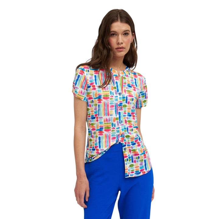 Tinta Style Saura Short Sleeve Blouse Multicolour