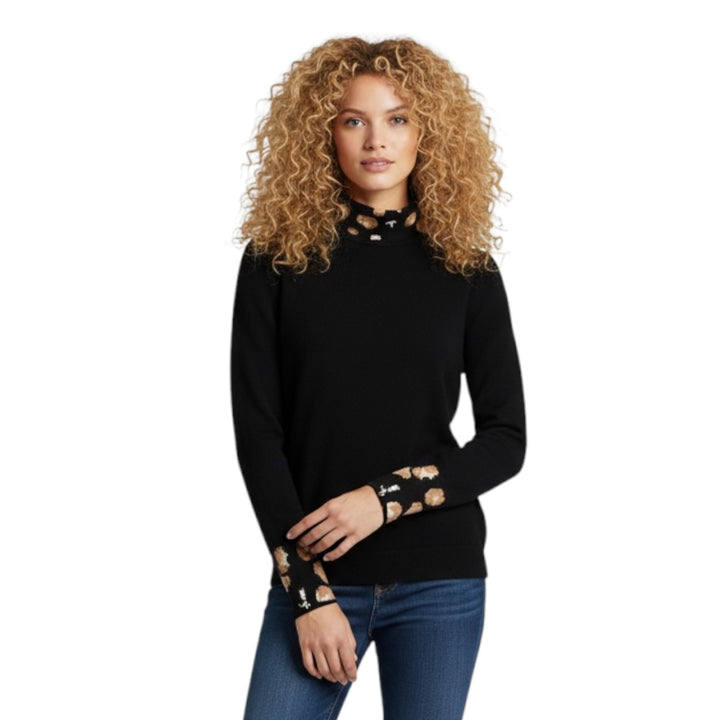 Tinta Style Italica High Neck Top Black