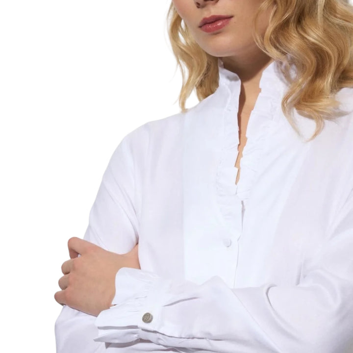 Tinta Style Navona Frill Blouse White