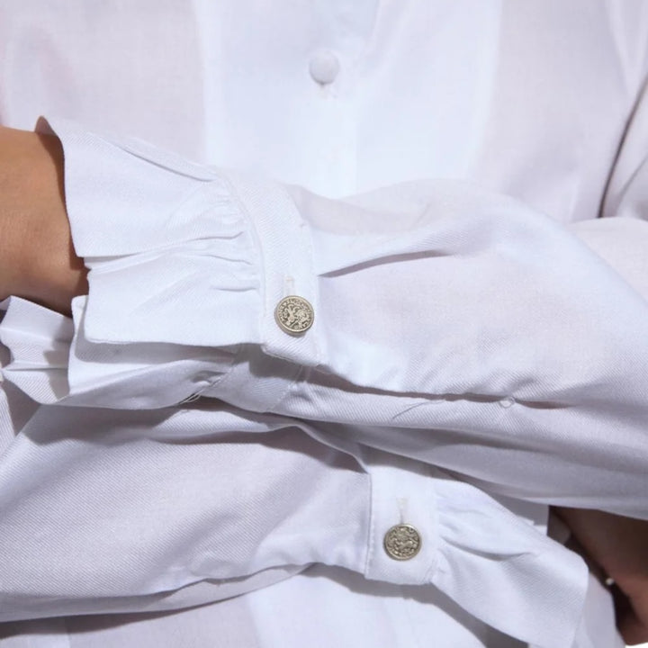 Tinta Style Navona Frill Blouse White