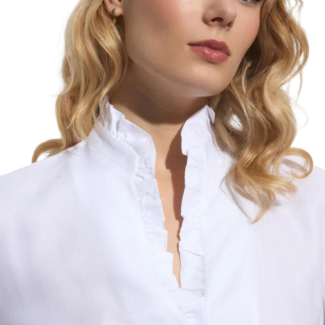 Tinta Style Navona Frill Blouse White