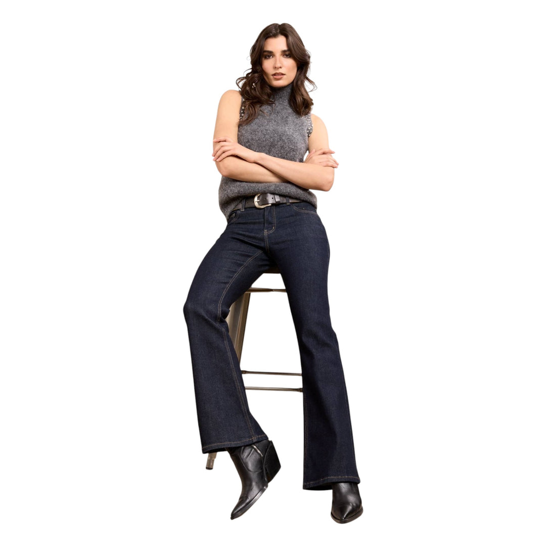TOXIK3 Bootcut Jean Dark Denim