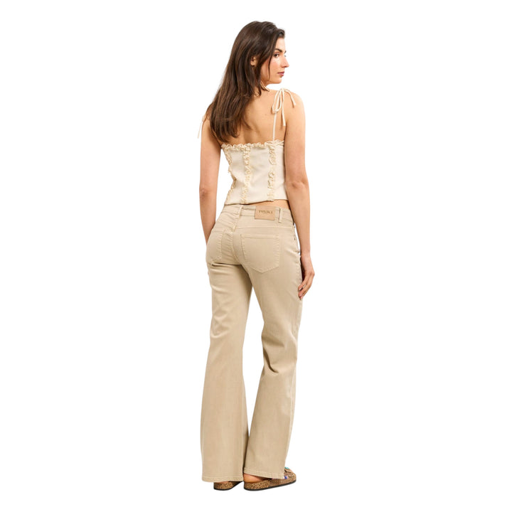 TOXIK3 Wide Leg Jean Beige