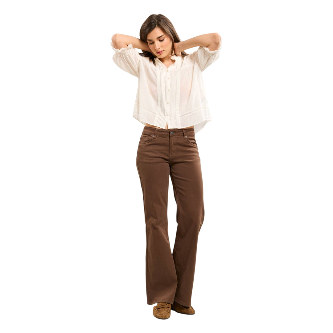 TOXIK3 Wide Leg Jean Chocolate