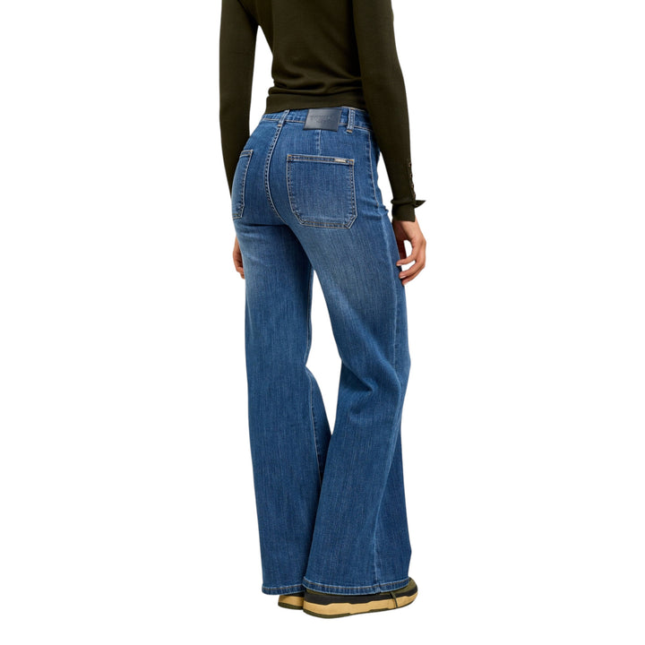 TOXIK3 Wide Leg Patch Pocket Jean Blue