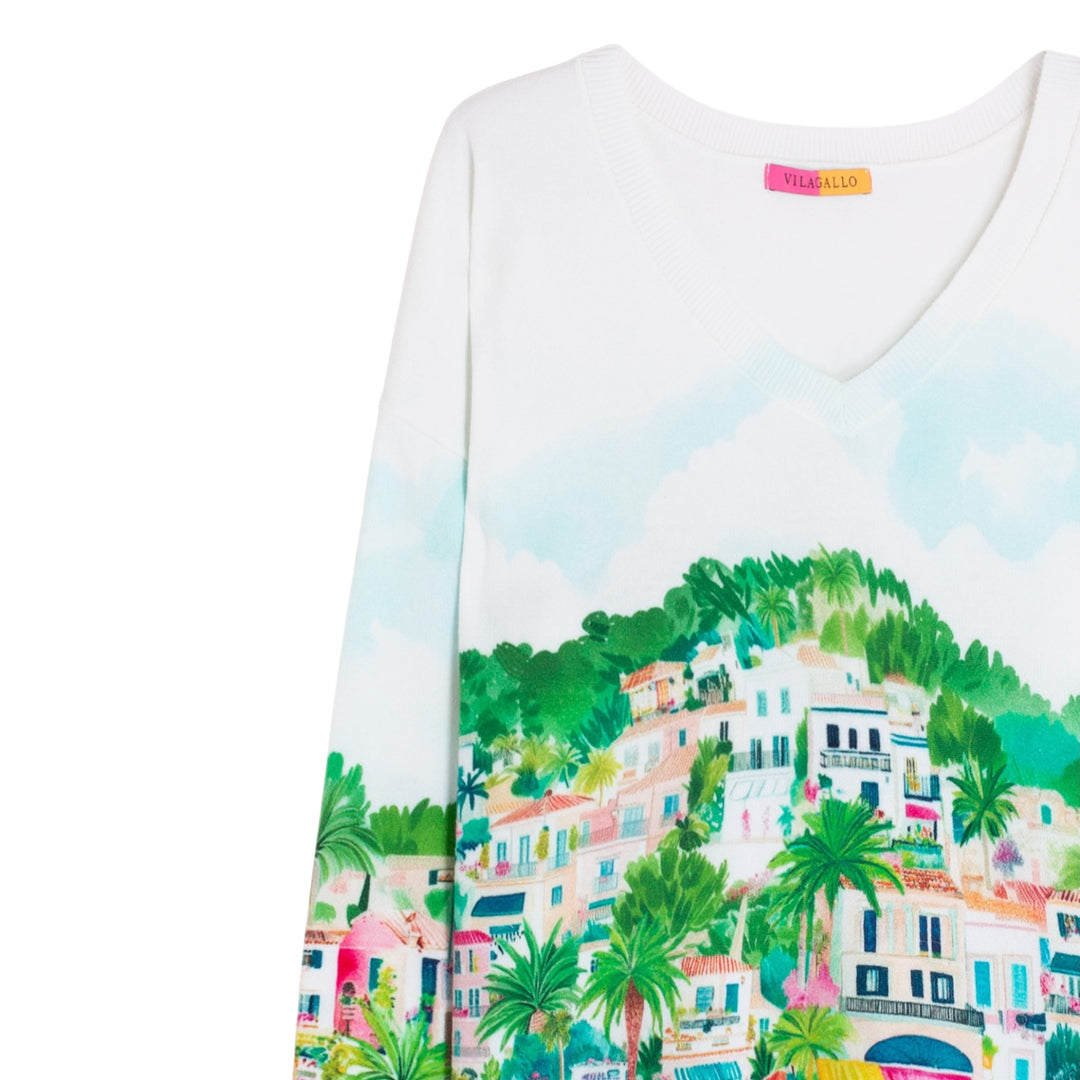 Vilagallo Mediterranean Sweater Puerto Banus Print