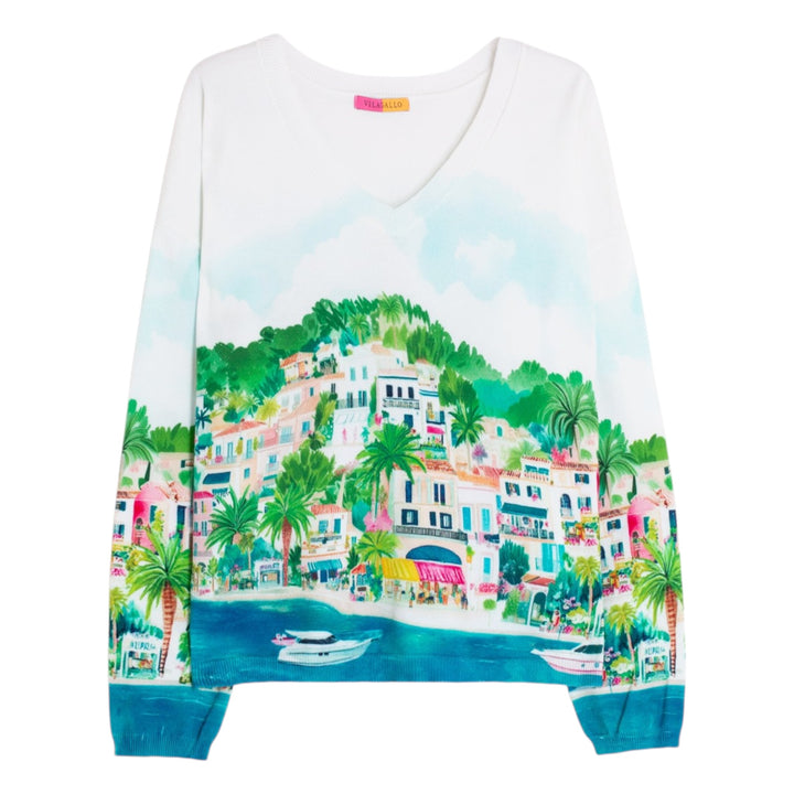 Vilagallo Mediterranean Sweater Puerto Banus Print