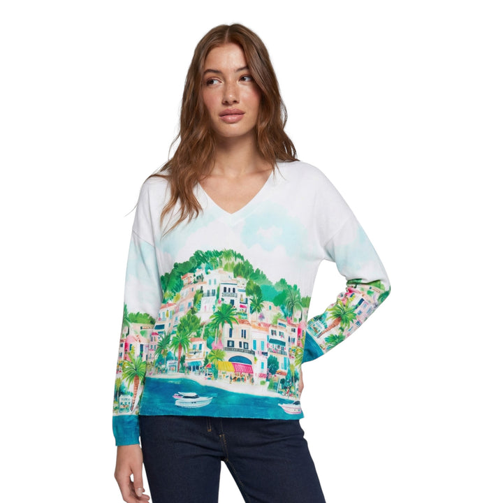 Vilagallo Mediterranean Sweater Puerto Banus Print