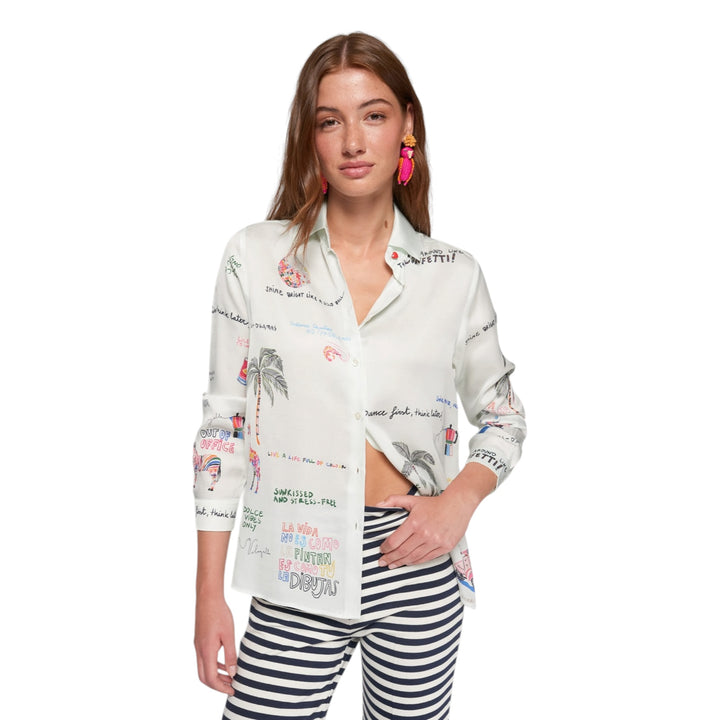 Vilagallo Quirky Print Shirt