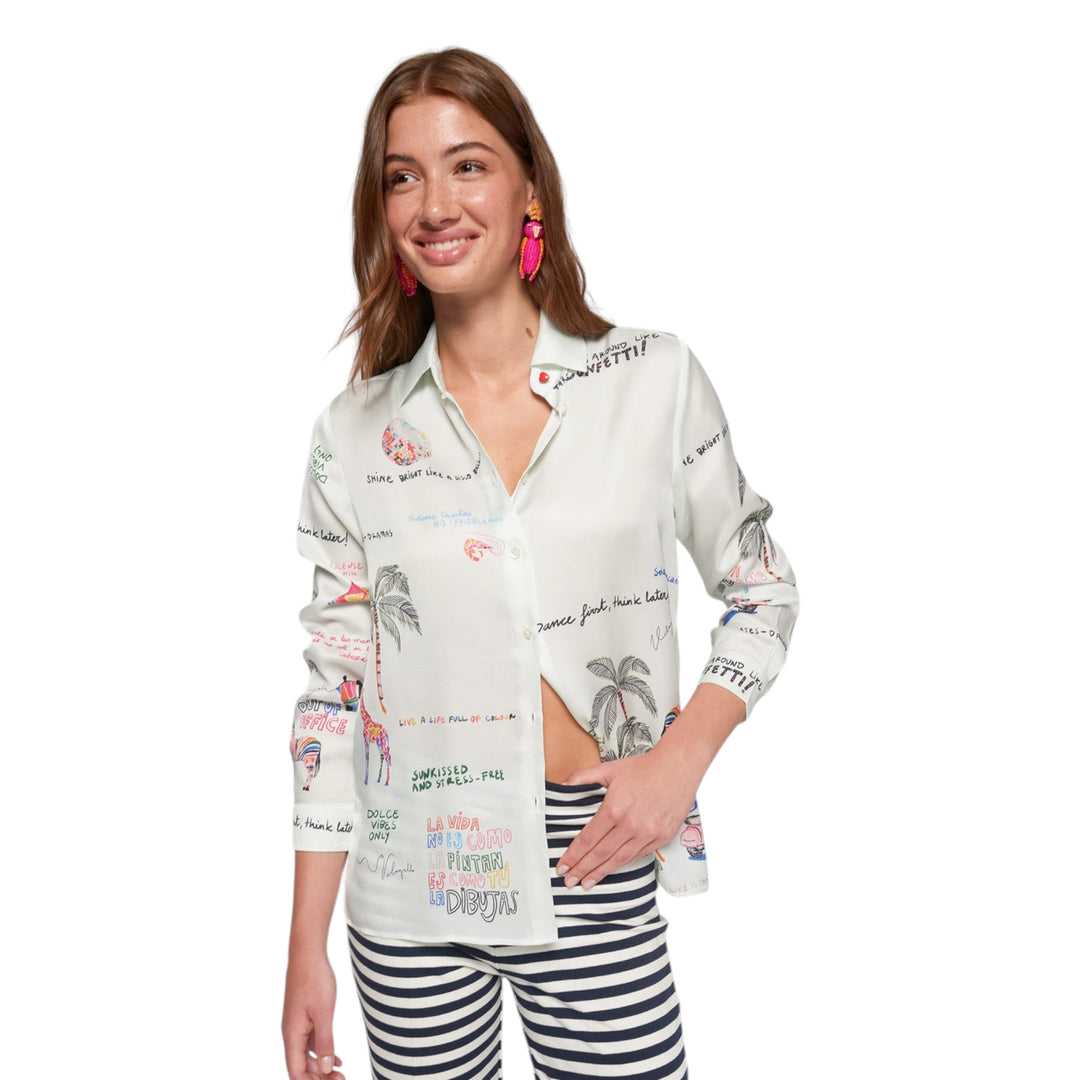 Vilagallo Quirky Print Shirt