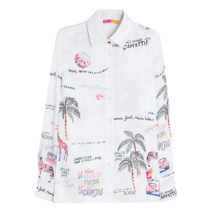 Vilagallo Quirky Print Shirt