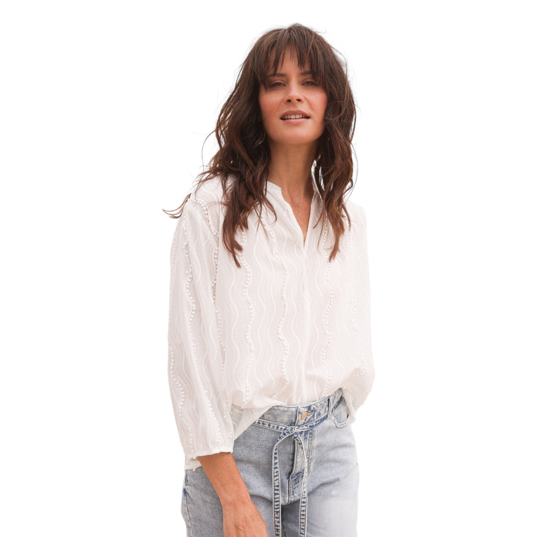 Yest Kelis V-Neck Blouse Off-White