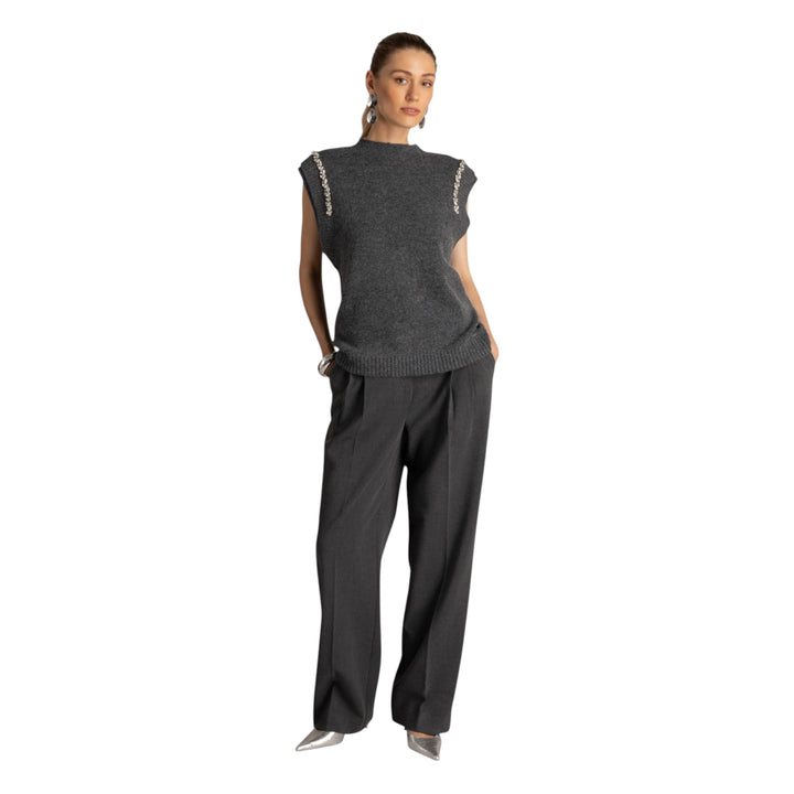 Yest Ula Slipover Dark Grey Melange
