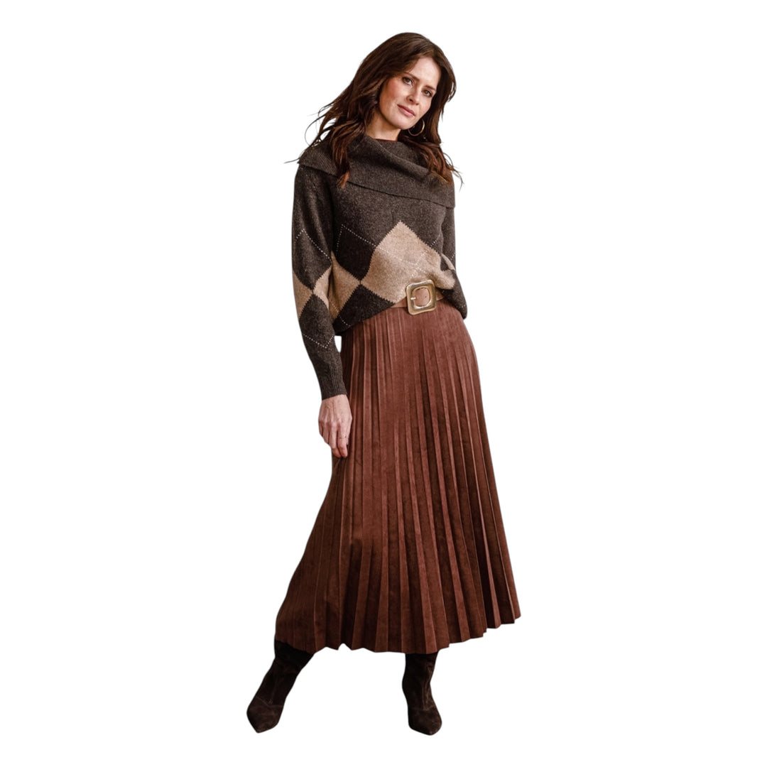 Yest Ulisa Skirt Red Brown