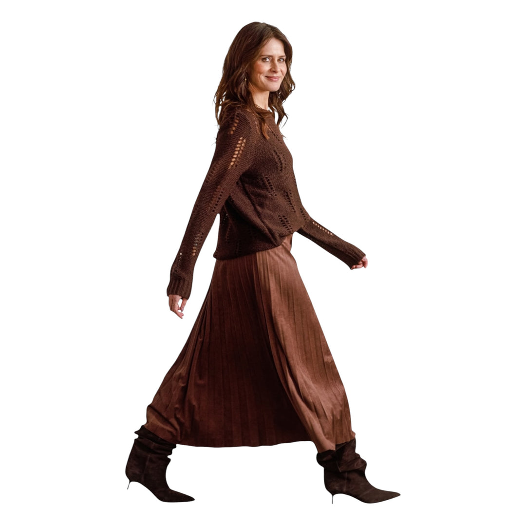 Yest Ulisa Skirt Red Brown