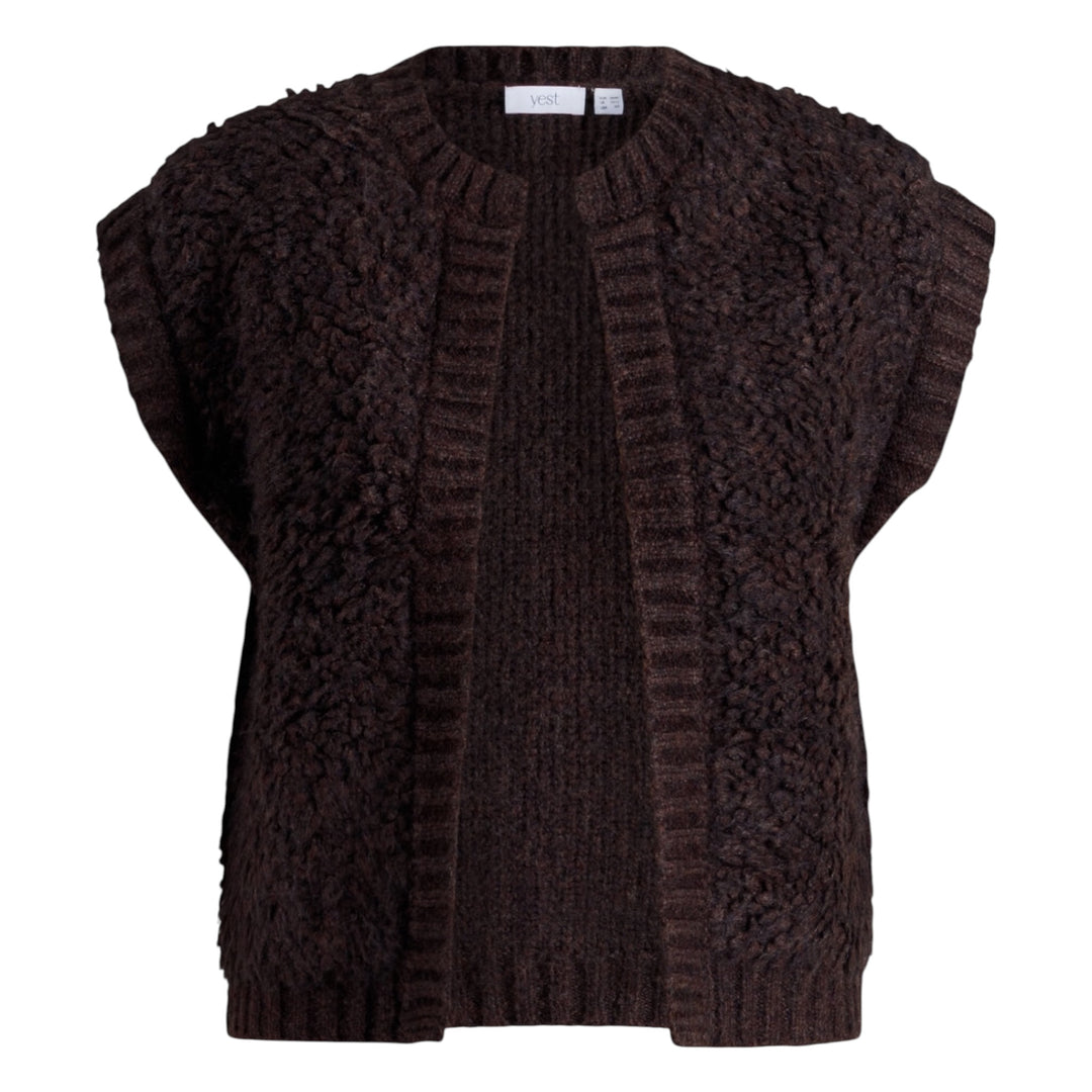 Yest Uliza Sleeveless Cardigan Brown
