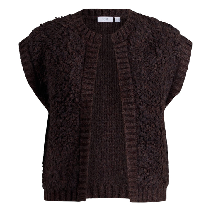Yest Uliza Sleeveless Cardigan Brown