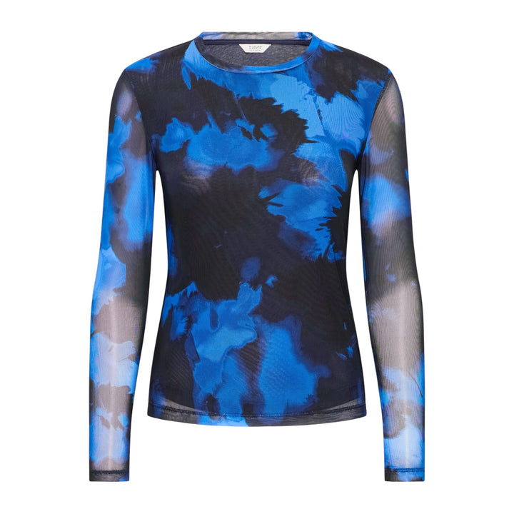 B Young Paloma Mesh Long Sleeve Top Soft Cloud