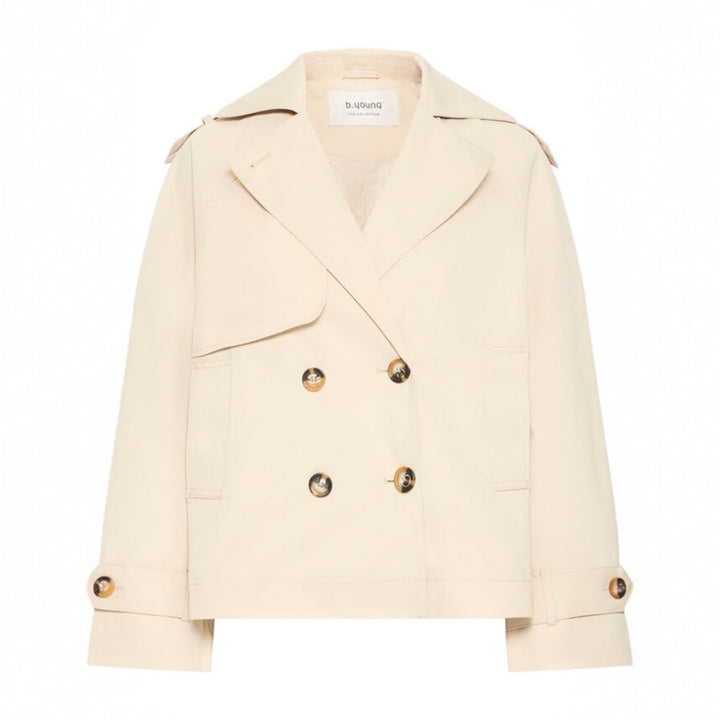 B.Young Amona Short Trench Coat Oyster